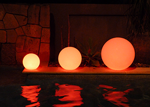 Illuminated Spheres for hire