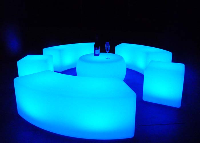 illuminated furniture - party seating