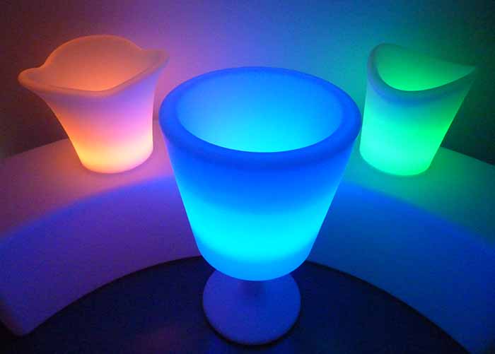 Illuminated ice buckets for hire